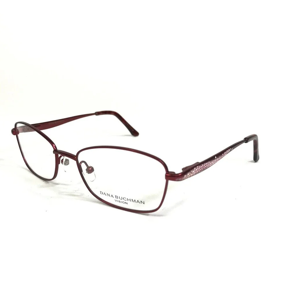 Dana Buchman Eyeglasses Frames BEVERLY CS Red Cat Eye Full Rim 50-17-130